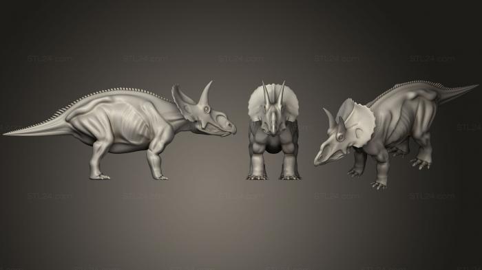 Figurines of griffins and dragons (Diceratops, STKG_0122) 3D models for cnc